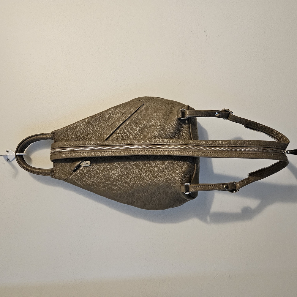Valentina Pebbled Leather Purse Convertible Backpack-Made In Italy - Picture 2 of 7